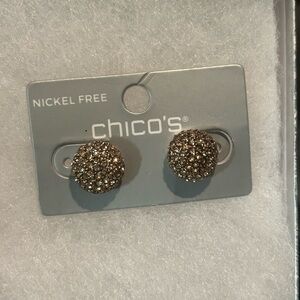 Chico's Glittering Round Earrings